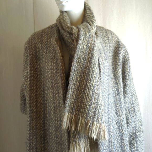 Coat Wool Gray Tapestries Ireland Limited Wool Coat Large - Picture 6 of 10